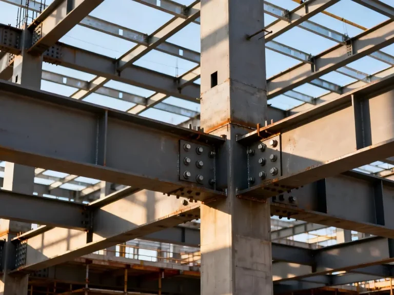 High-rise building steel framework with S355JR steel plate