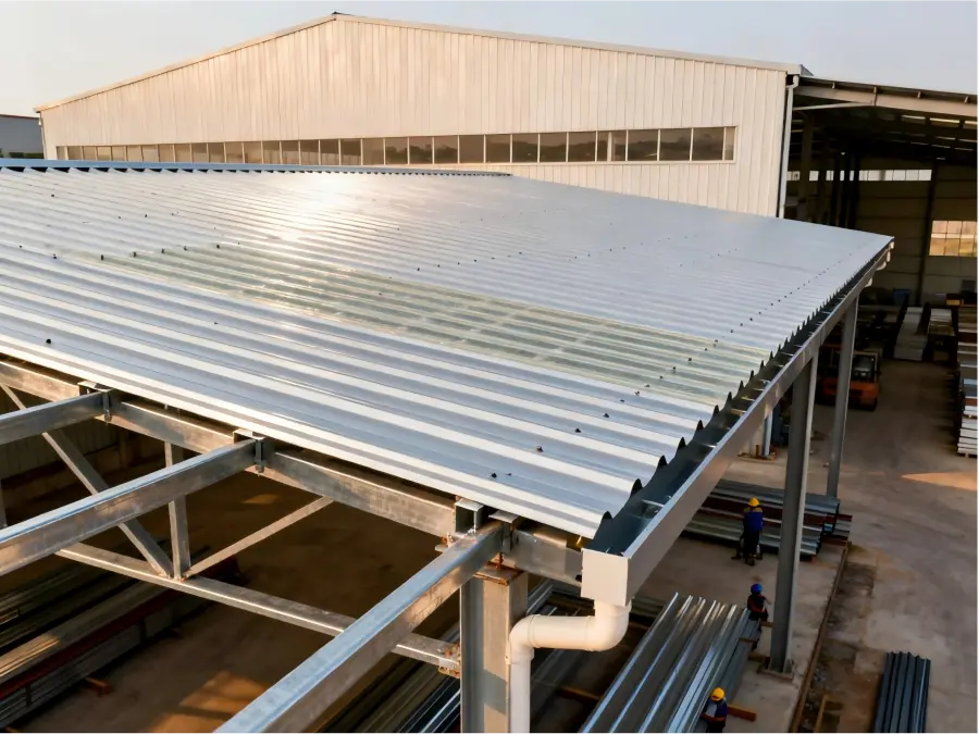 Steel roofing sheet applications for industrial buildings