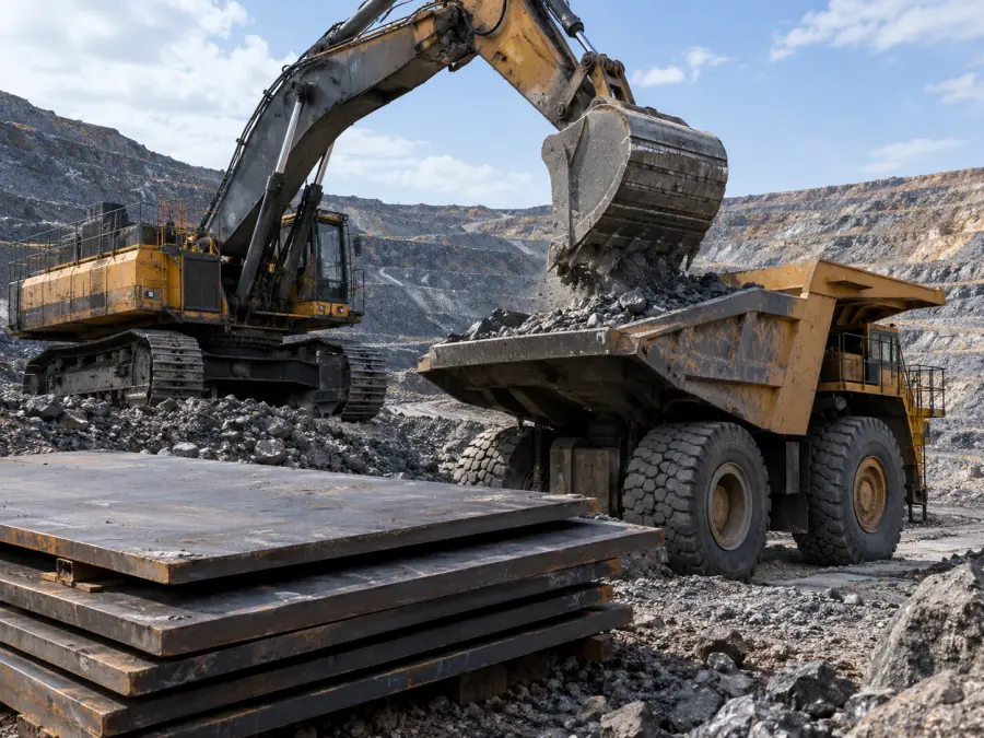 Wear resistant steel for mining and heavy equipment