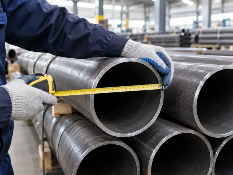 Measuring the outside diameter of Schedule 40 steel pipe