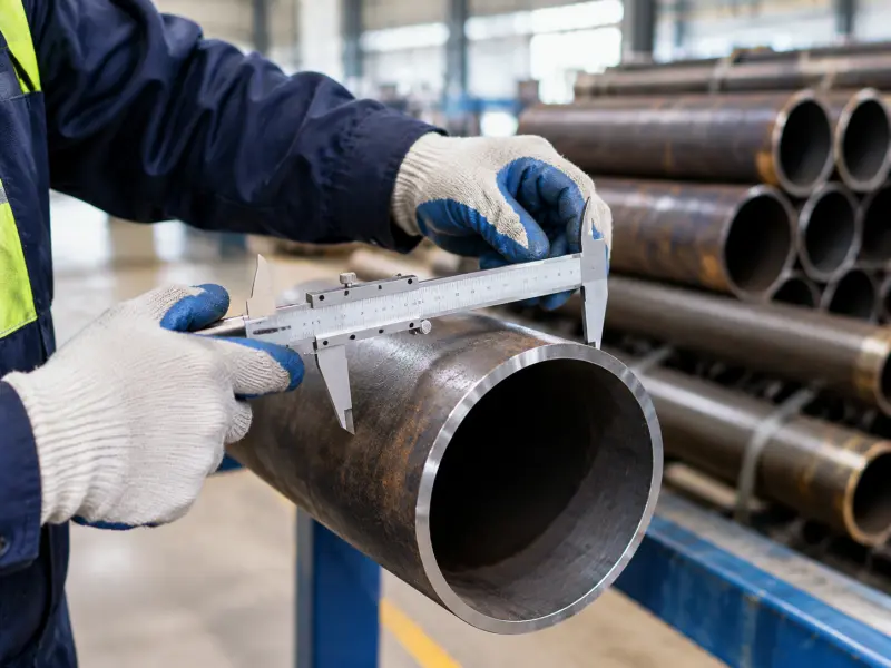 Steel pipe size chart reference with carbon steel pipes in different diameters
